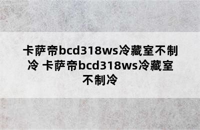 卡萨帝bcd318ws冷藏室不制冷 卡萨帝bcd318ws冷藏室不制冷